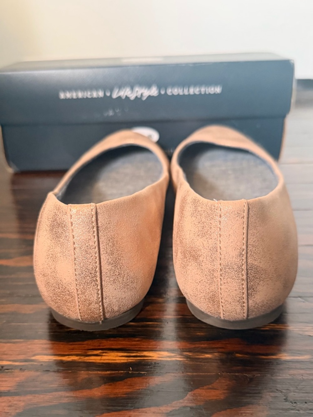 Dr. Scholl's Giorgie BeFree Metallic Rose Gold Ballet Flats - size 8 - Picture 5 of 7